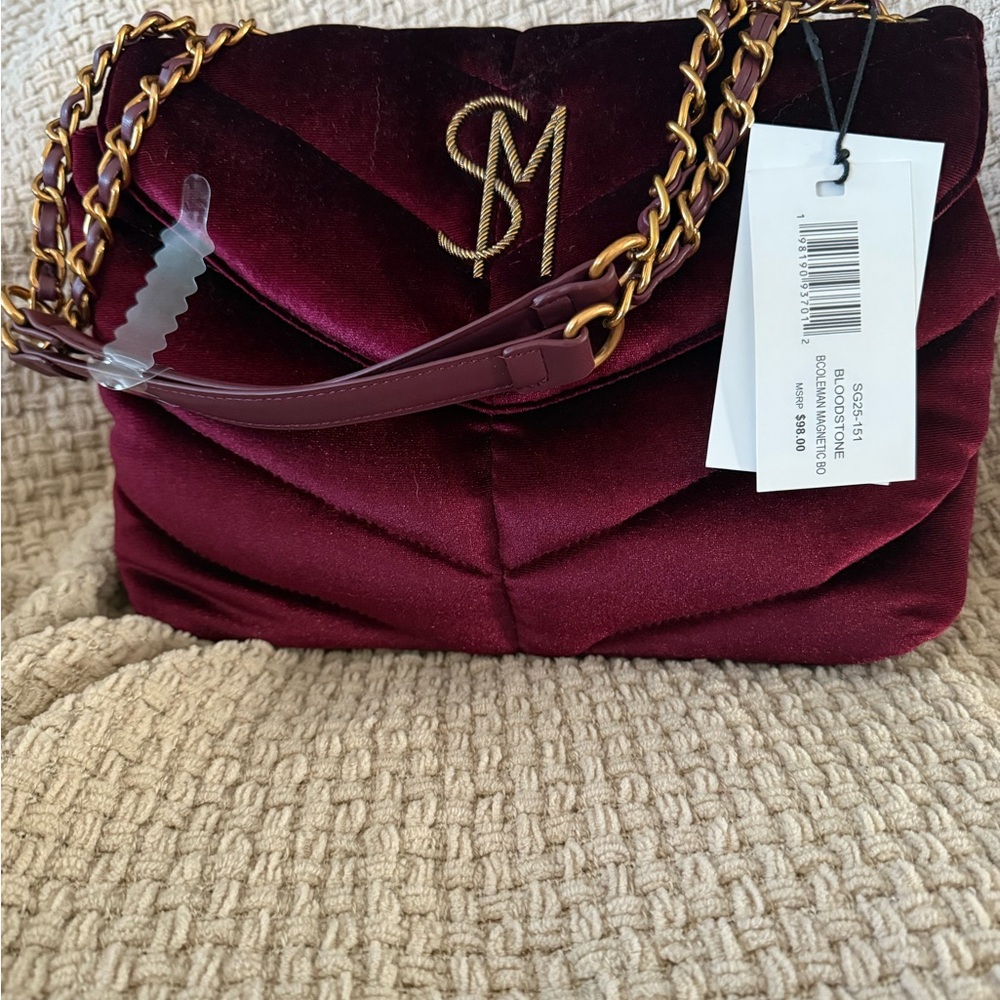 Steve Madden Bloodstone Velvet Shoulder Bag